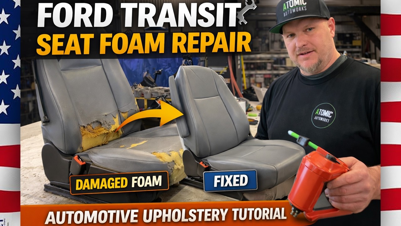 Custom Car Shop Shows How To Repair Seat Foam In A 2018 Ford Transport