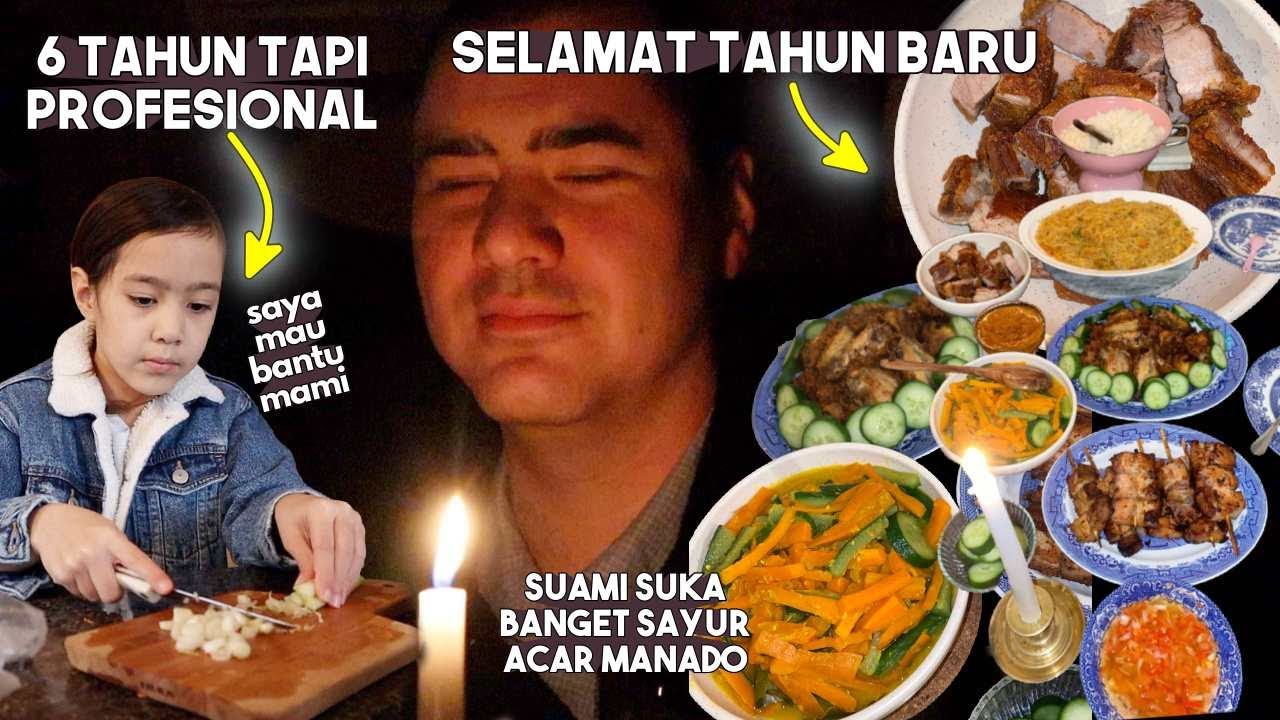 Sambut tahun baru dengan makanan Manado Mamamiaaaa - Ragey, Ba tore, Sayur Acar, ayam pokoknya sedap