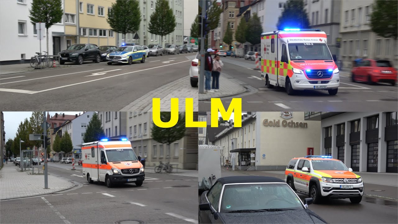 [VW Amarok NEF] EINSATZFAHRTEN von Rettungsdienst und Polizei in Ulm