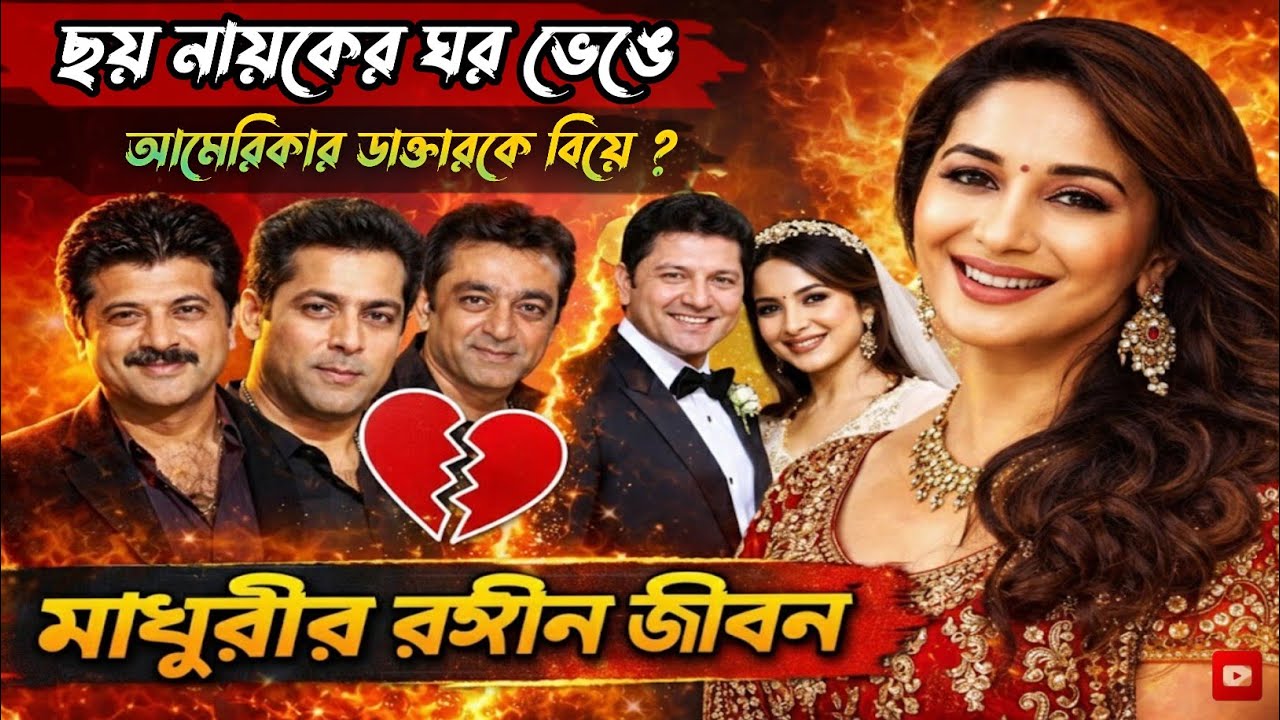 যে ছয় নায়কের ঘর ভেঙেছেন মাধুরী | Madhuri Dixit Lovestory | Biography | Bollywood | Hindi Songs |