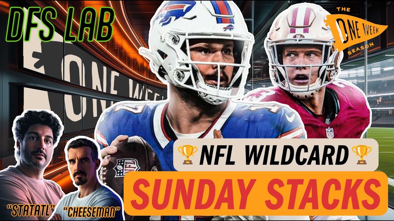 🏈 NFL Wildcard 🏈 DraftKings NFL DFS TOP Plays | Sunday 3-Gamer | Allen + Kincaid + TWO Jags