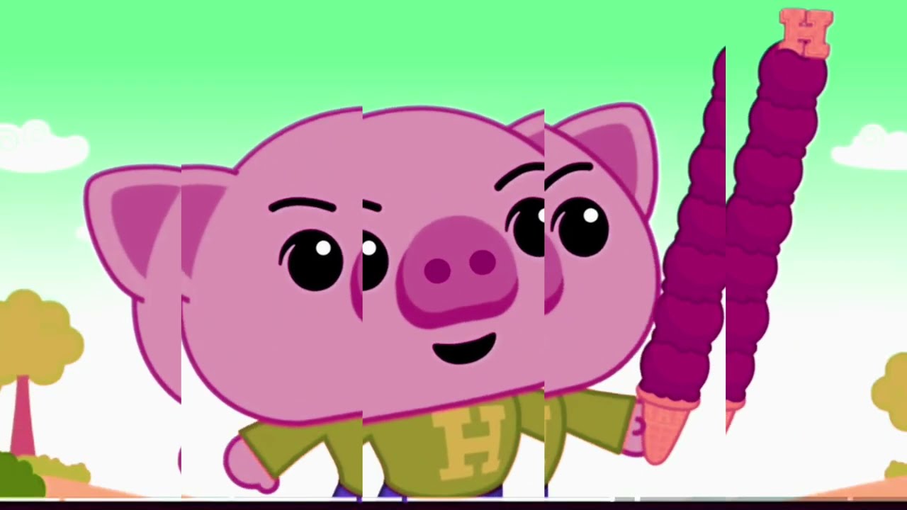 Cerdo Gruñón Comiendo Helado Gigante / Plim Plim / Patrocinado por Gamavission Csupo Effects 
