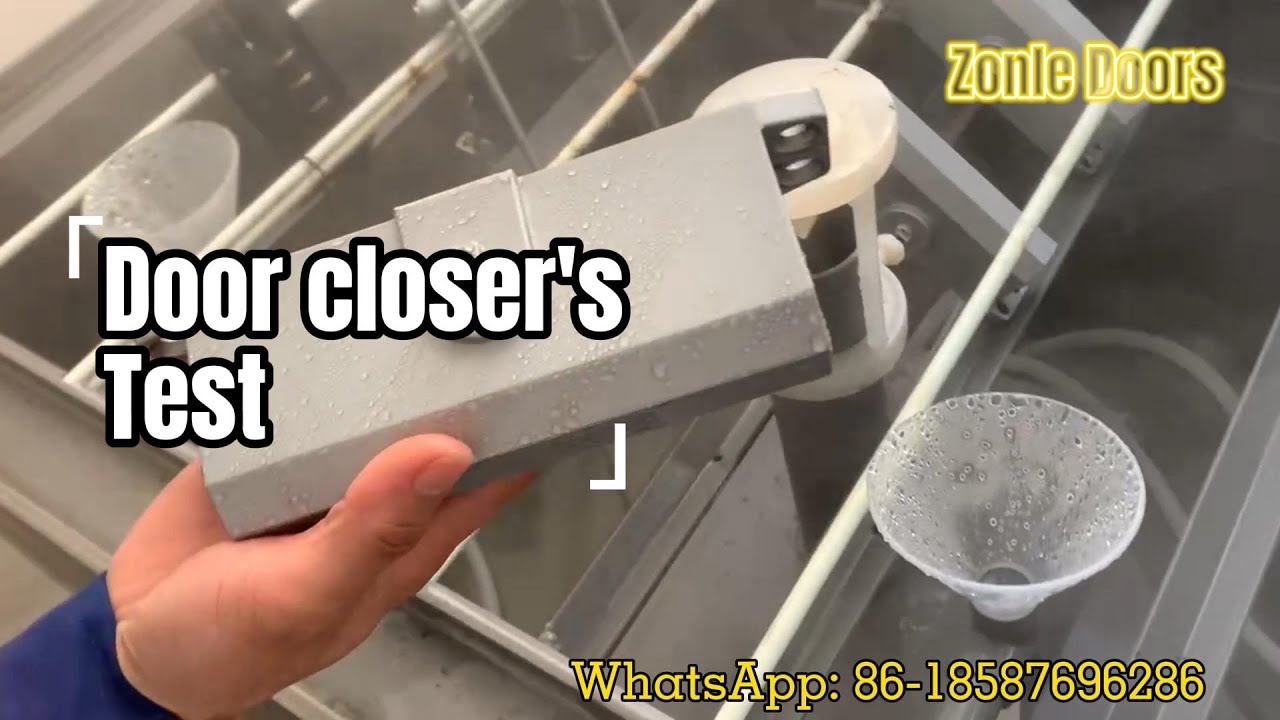 96 Hours Salt Spray Test and Service Life Test of Jsaian Aluminium Door closer--from Zonle Doors