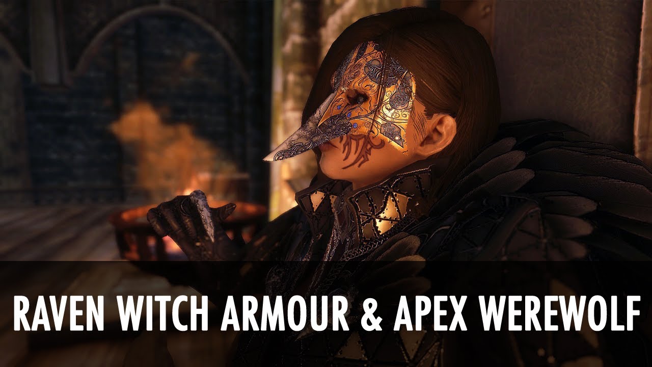 Skyrim Mod Spotlight: Raven Witch Armor & Apex Werewolf