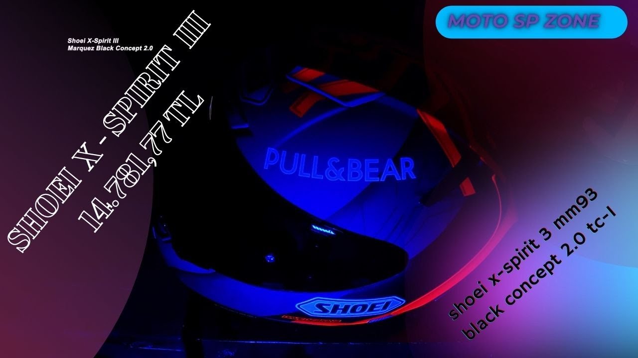 SHOEI X-SPIRIT III KASK MM93 Black Concept 2.0  KUTU ACILIMI
