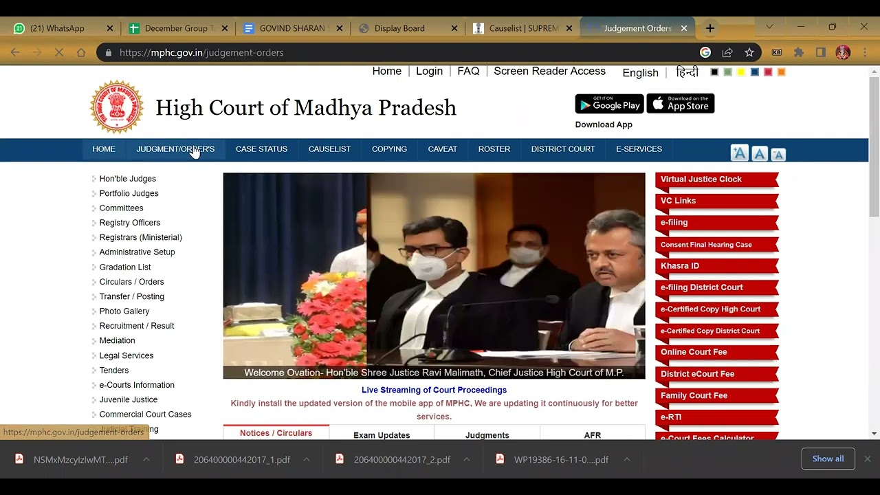 How do you find a Supreme Court Cause list and case status?