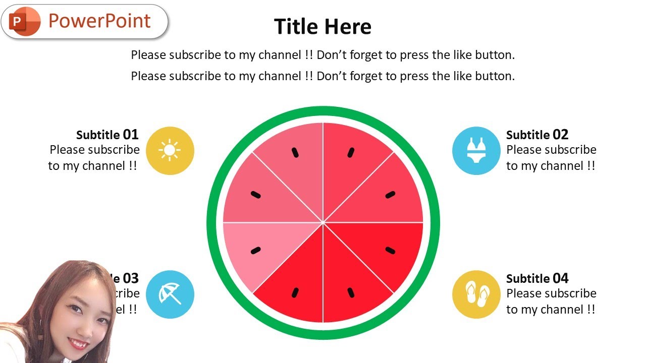 すいか🍉のパワーポイントスライドの作り方｜PowerPoint