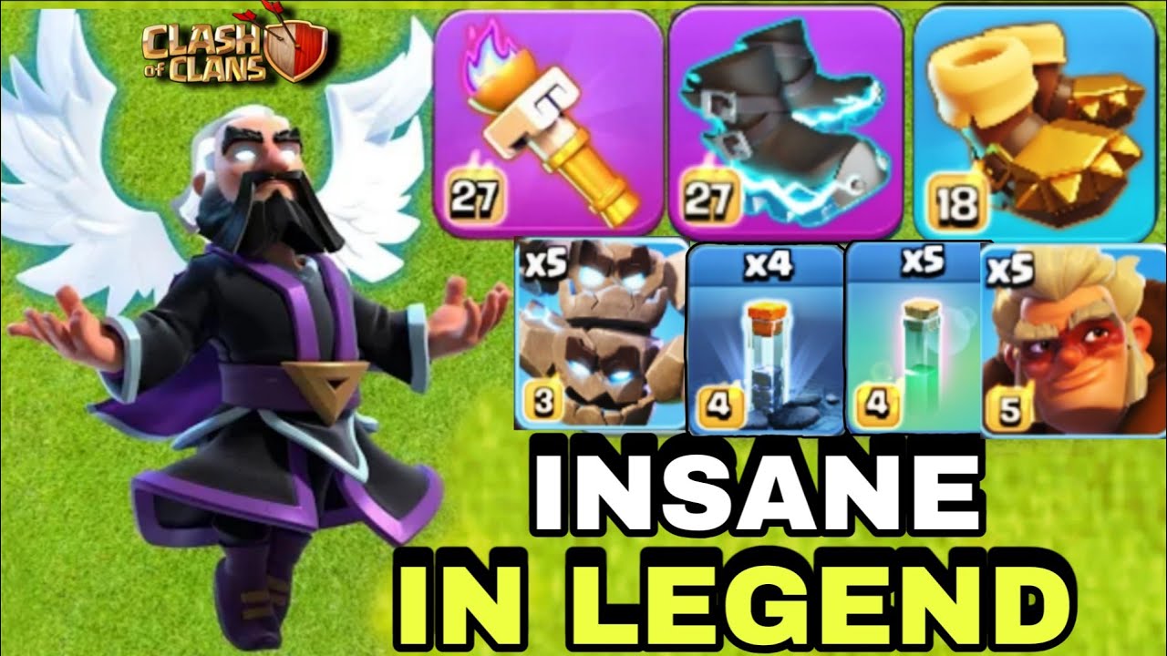 Heroic Torch with Meteor Golem Spam is Destroying Bases in Legend League | Clash Of Clans | Army 👇