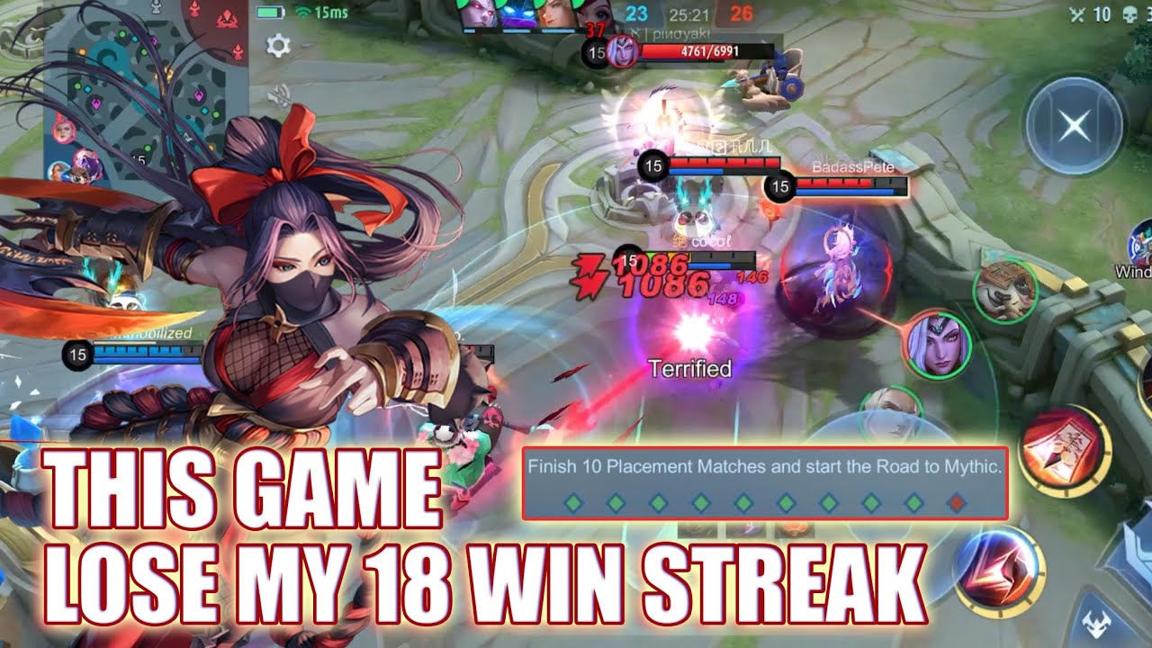 THIS GAME LOSE MY 18 WIN STREAK ! HANABI - MLBB - SOLO RANK -