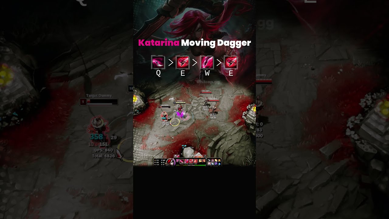 Katarina Moving Dagger Combo #shorts