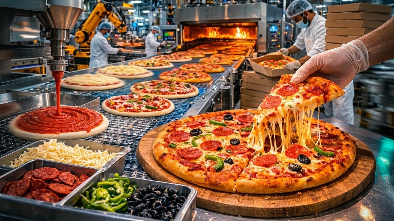 Watch 10,000 Pizzas Get Made in One Day | Factory Process