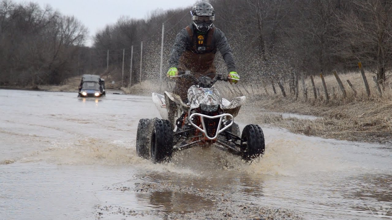 Ice and Water Crossing with ATV's and SXS's!