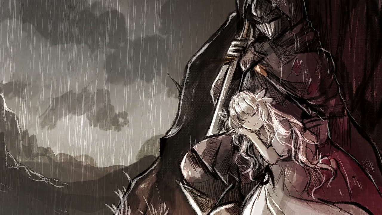 Ender Lilies OST - Harmonious (Piano Cover + Vocals from the original + Rain) - Art by Yami11arts