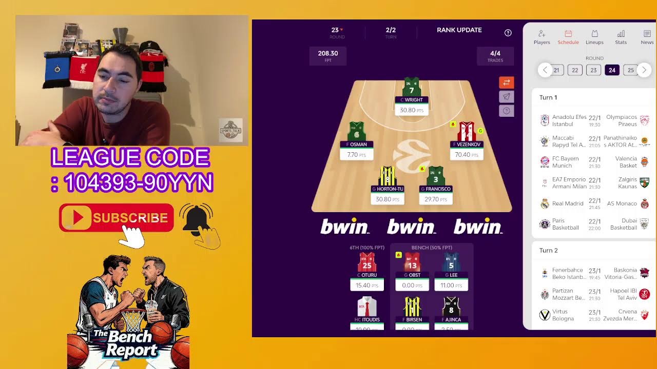 EUROLEAGUE FANTASY ROUND 24 (ROUND 23 ΕΠΙΤΕΛΟΥΣ ΤΕΛΟΣ)