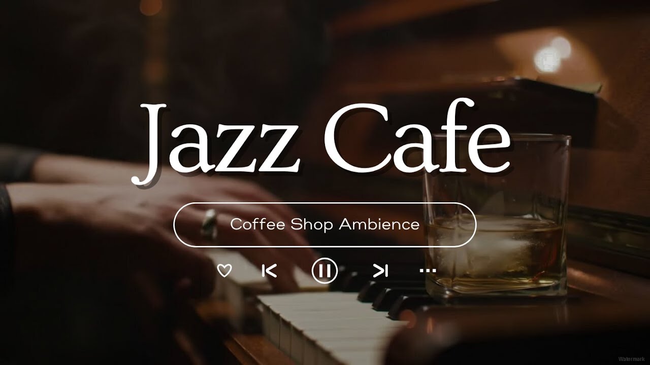 Jazz Relaxing Music Cozy Winter Coffee Shop ⛄ Smooth Jazz Instrumental Music with Fireplace Sounds
