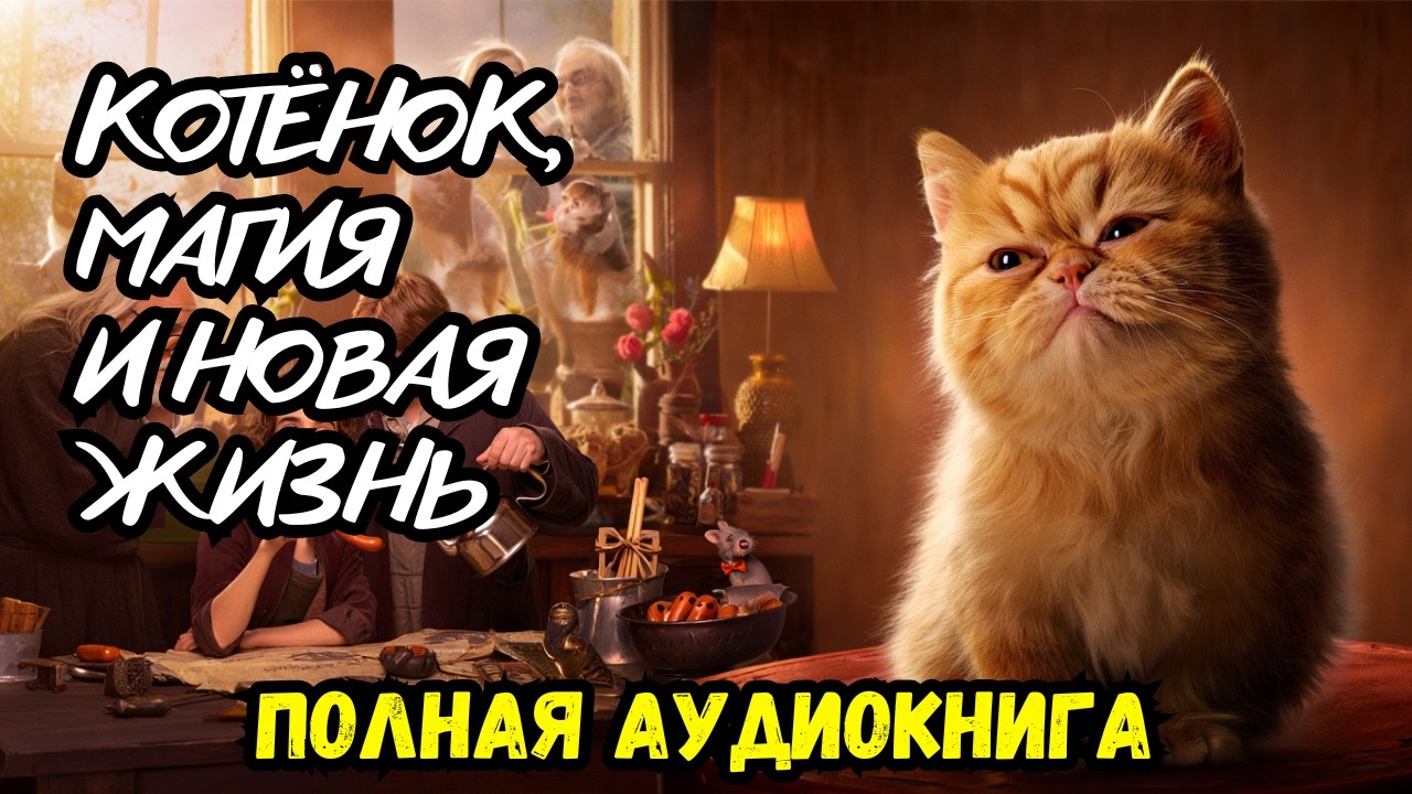 Слушать аудиокнигу: Котёнок, магия и новая жизнь | полностью