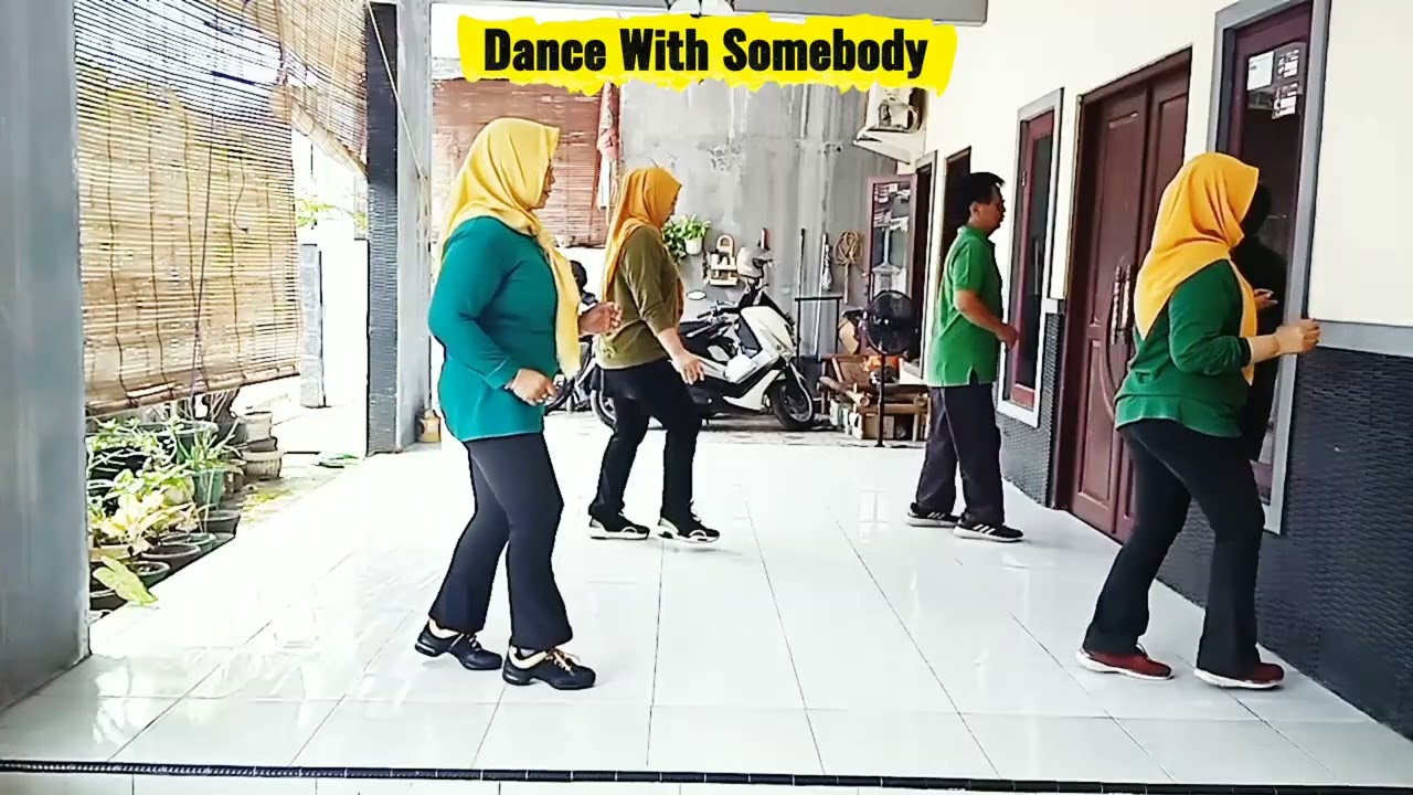 Dance With Somebody || Line Dance || Demo : Happy Wednesday Ld