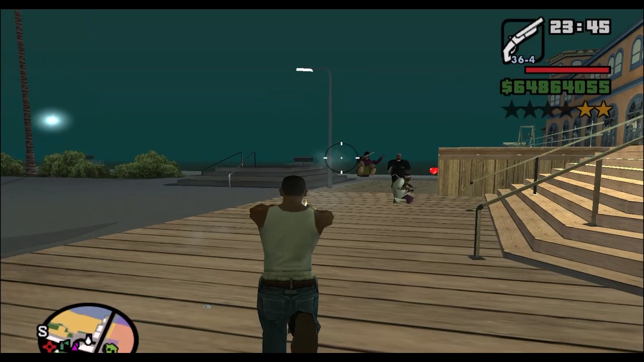 GTA San Andreas (with cheat codes) Taking Back Hood From Ballas With Police Pursuit PART 6