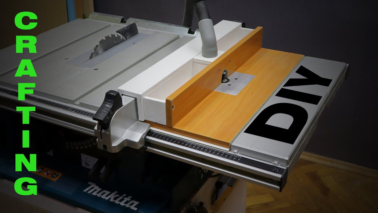 DIY. Фрезер в распиловочном станке. Jig router in Saw Table Makita 2704.