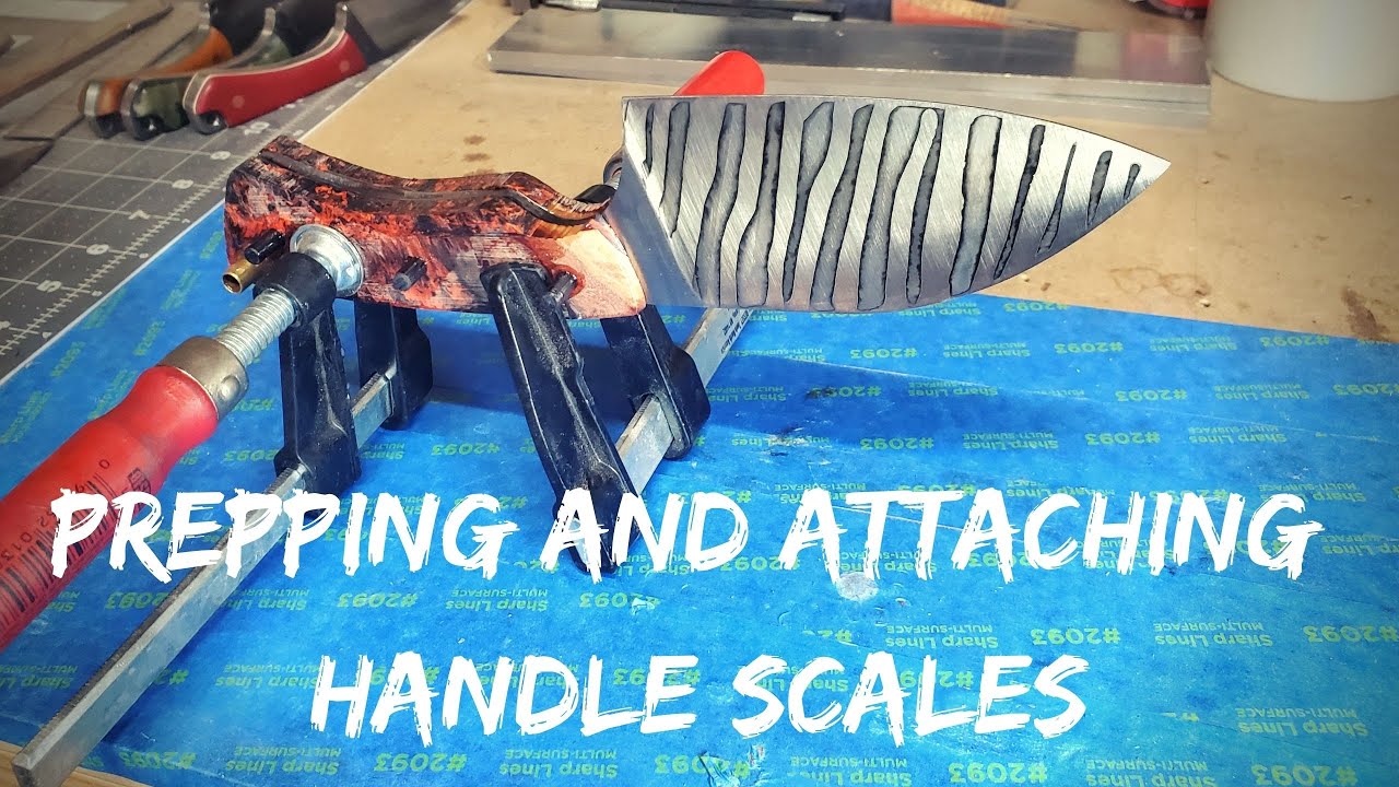 Prepping And Attaching Handle Scales | Knife Making | Vlog