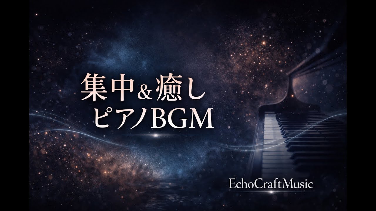 【1時間】集中＆癒しピアノBGM｜EchoCraftMusic