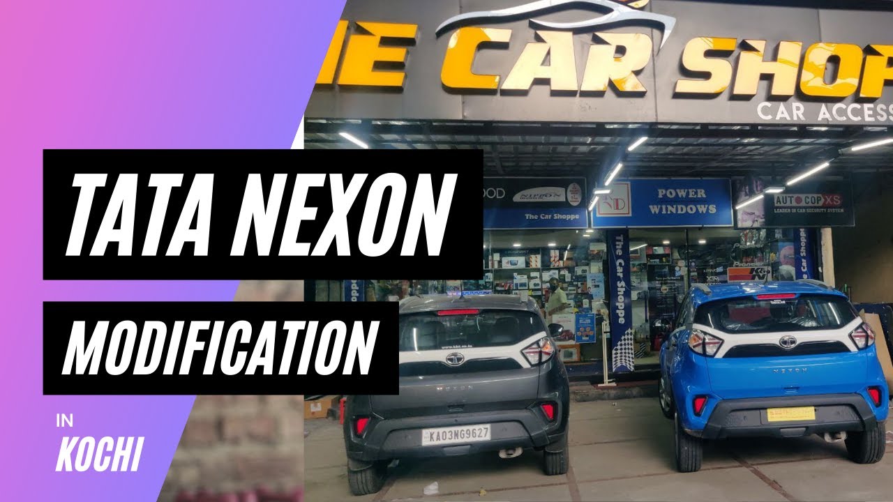 2020 BS6 Tata Nexon Additional fittings done in The Car Shoppe - Kochi - Malayalam