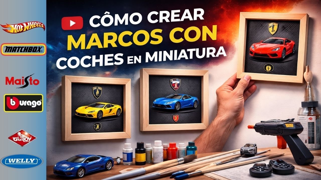 Como Crear Cuadros 3D Con Maquetas de tus Coches de Coleccion /// Muy Facil y por 5€