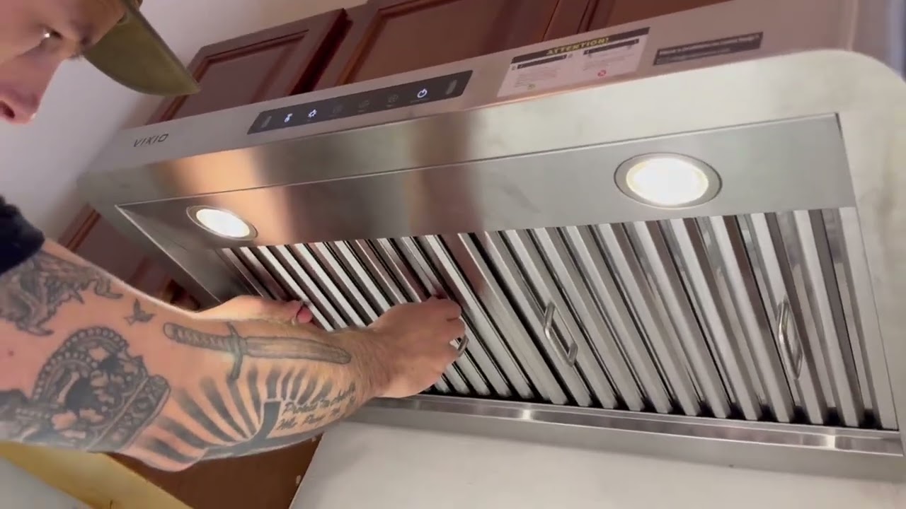 VIKIO HOME Range Hood 30 Inch Under Cabinet, Kitchen Hood with 980 CFM, 3 Speed Gesture Sensing & To