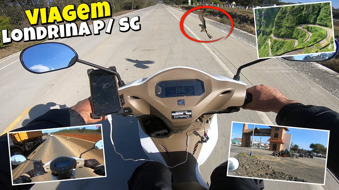 Viagem de honda biz: Londrina P/ Santa Catarina indo pela serra do Rio do Rastro de moto 