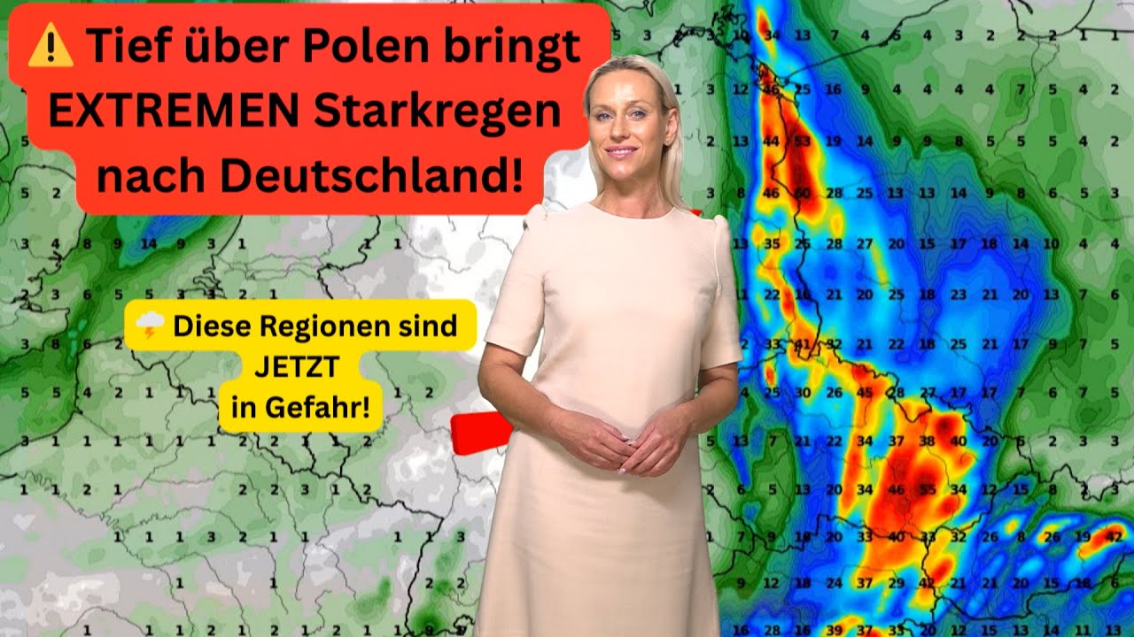 Achtung! Die Nacht: Tief über Polen bringt EXTREMEN Starkregen – es folgen Sturmtief und Jetstream
