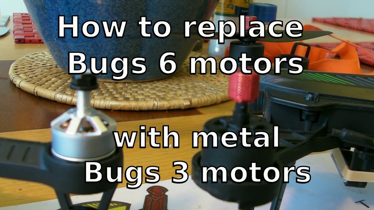 How to replace plastic MJX Bugs 6 motors with metal Bugs 3 motors