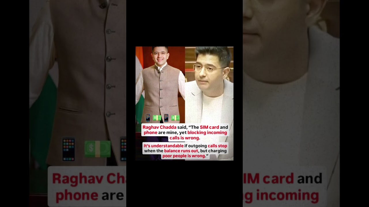 Raghav Chadha Slams Incoming Call Charges, Calls It Unfair to the Poor