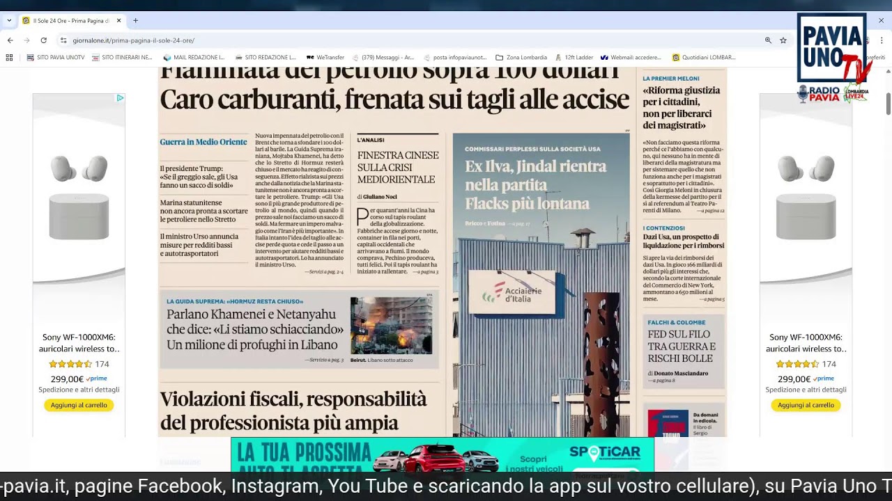 Radio Pavia Breakfast News - 13 marzo 2026