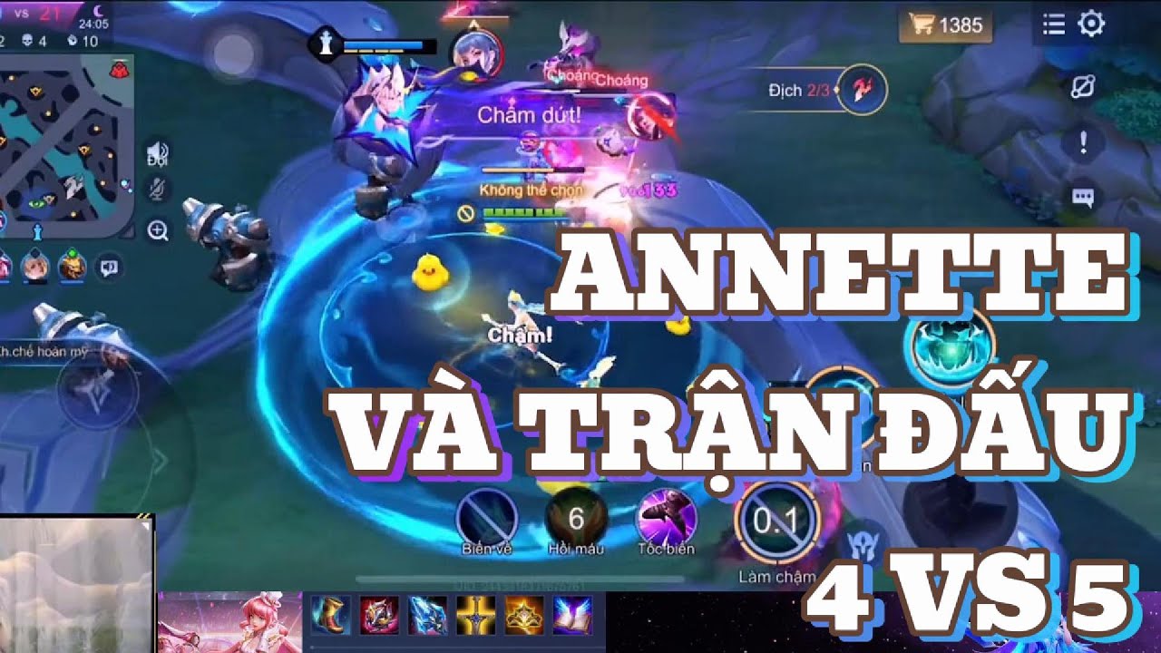 Annette 4 VS 5 Rank 12x Khi Đồng Đội Ngủ Quên