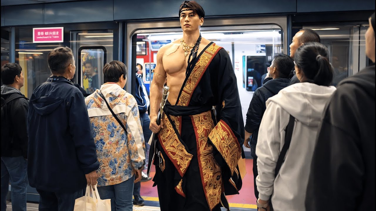 💪 Hanfu Wearing Fitness Guy Shocked Guys! Then Went Modern! #streetstyle #hanfu #modernfashion
