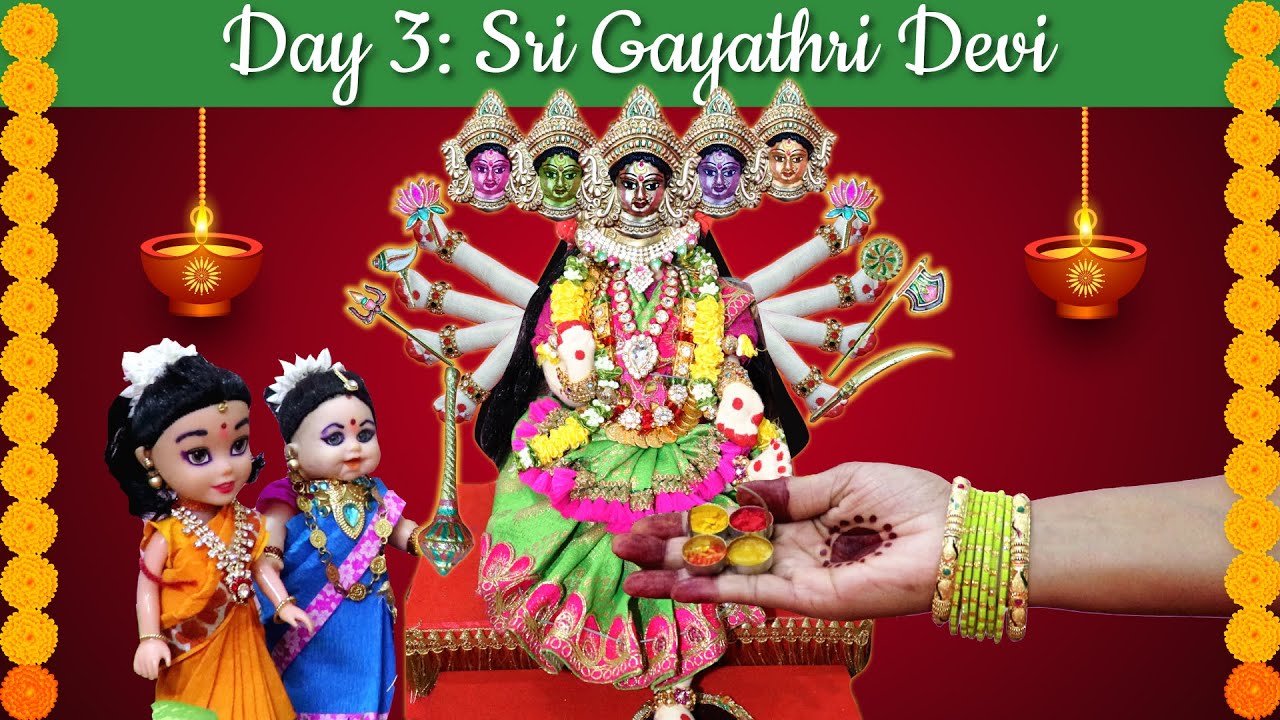 Miniature Navaratri Celebrations Day 3- Sri Gayathri Devi I How to make Allam Garelu l Mini Foodtube