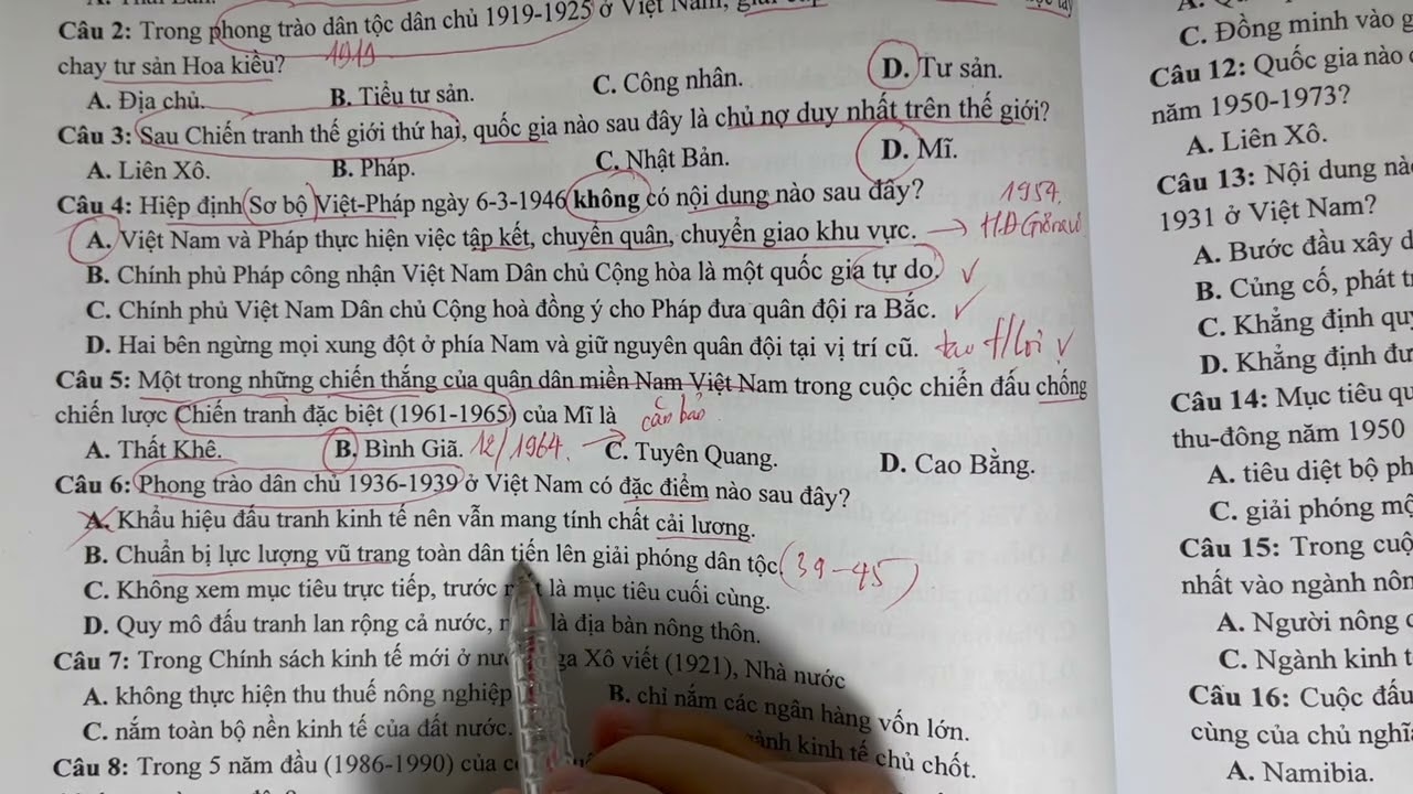 GIẢI ĐỀ ÔN TẬP SỐ 12 - SÁCH 50 ĐỀ TRẮC NGHIỆM TUYỂN CHỌN ÔN THI THPT QUỐC GIA MÔN LỊCH SỬ 2023