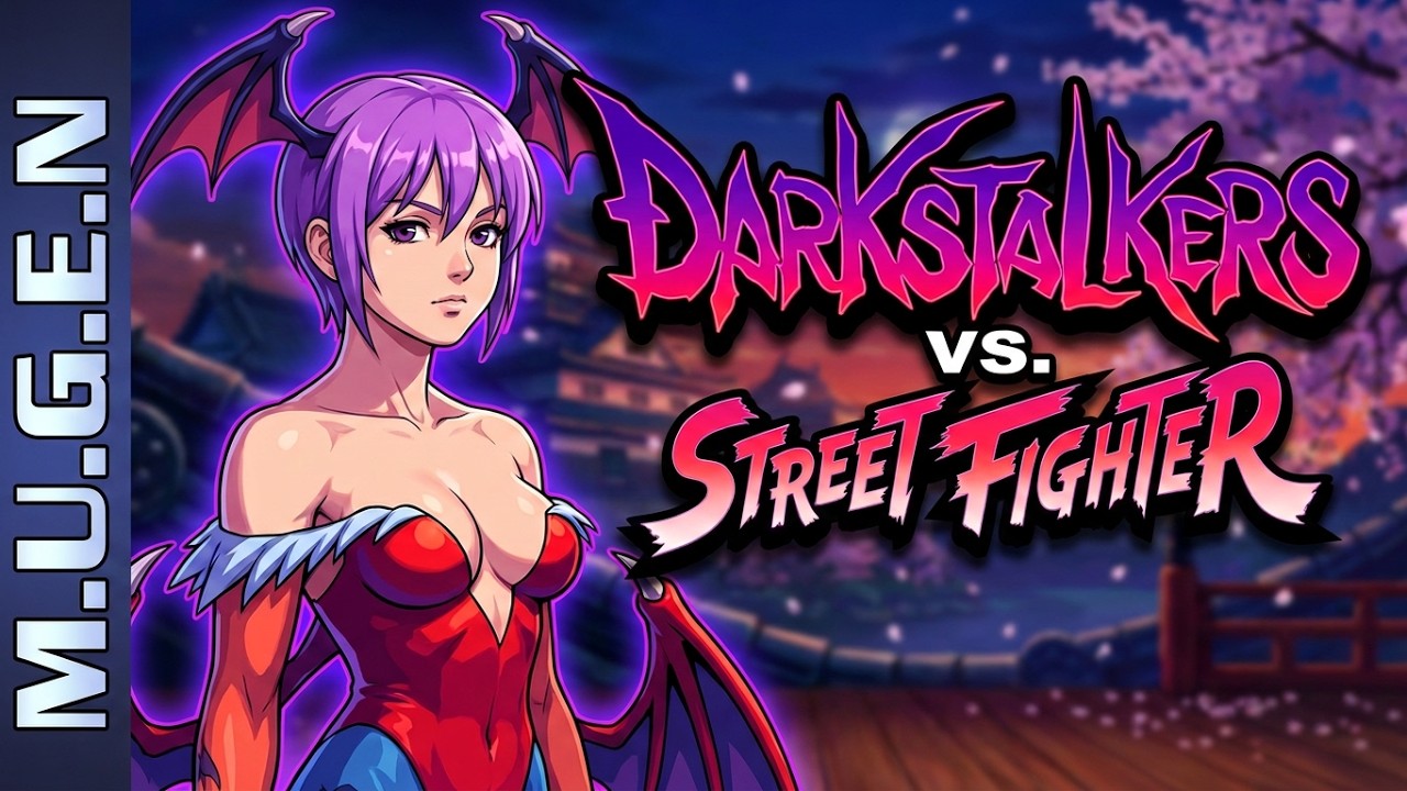 Darkstalkers vs. Street Fighter - Gameplay with Lilith Aensland (M.U.G.E.N)