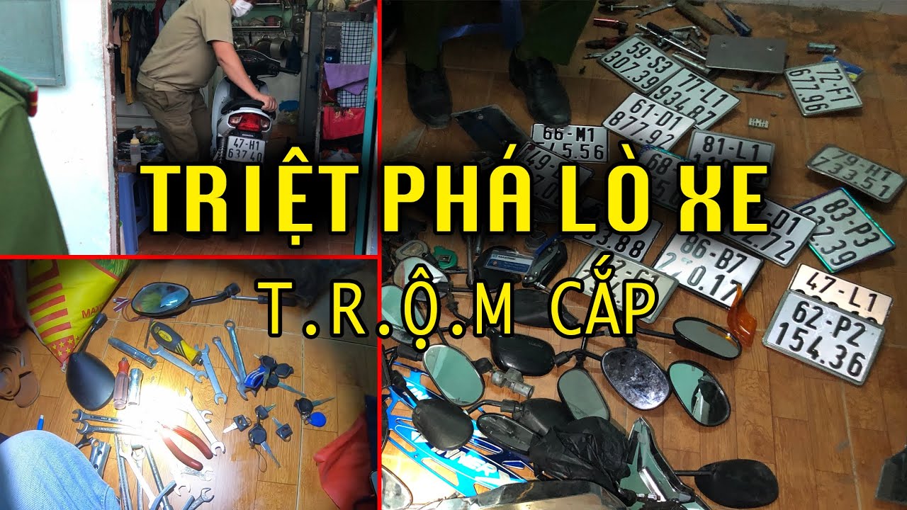 Triệt ph&aacute; l&ograve; xe g.i.a.n của băng n.h.&oacute;.m đ.&aacute; xe chuy&ecirc;n nghiệp