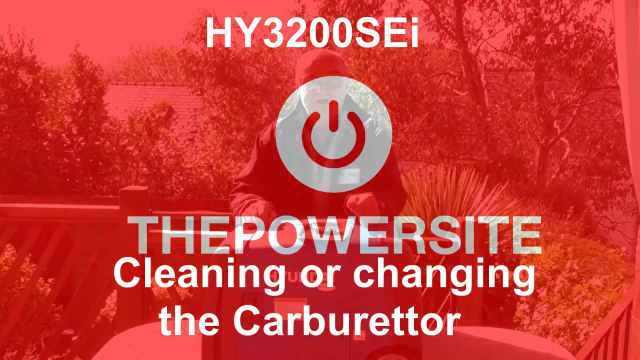 HY3200SEI Changing or cleaning the carburettor