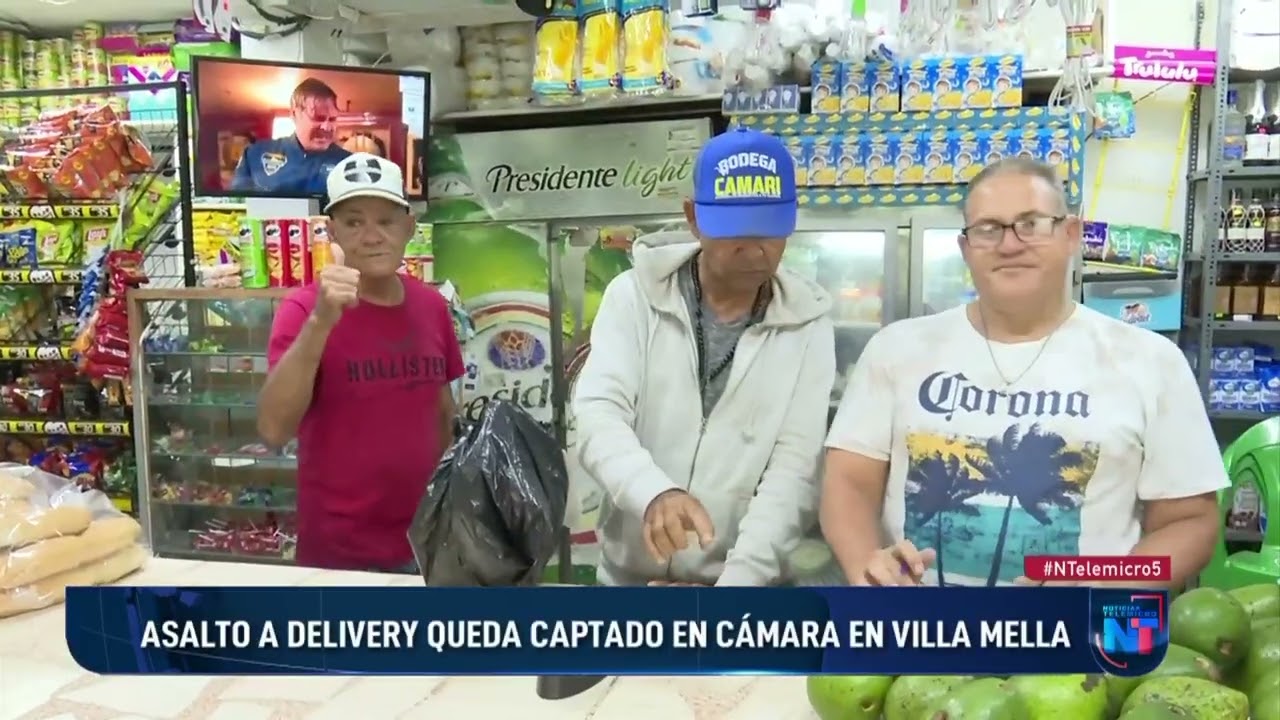 Asalto a delivery queda captado en cámara en Villa Mella
