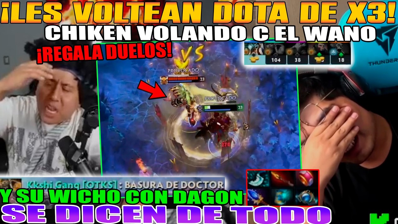 LES VOLTEAN DOTA DE X3!! CHIKEN VOLANDO CON MACARIUS Y SU WICHO CON DAGON. SE DICEN DE TODO DOTA 2
