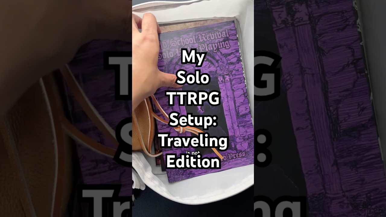 Вот мой набор для одиночной TTRPG для путешествий&hellip; пока что, лол, он немного слишком громоздкий! ...