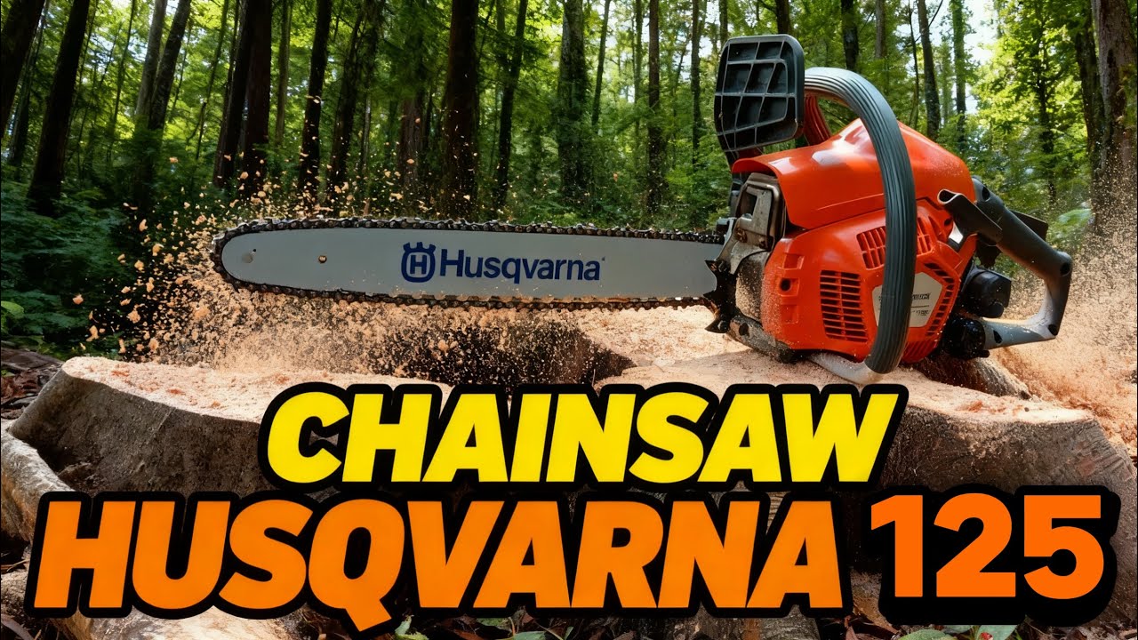 CHAINSAW HUSQVARNA 125 CHAINSAW HEAVY DUTY DENGAN HARGA MURAH ENGINE POWER RINGAN & KURANG GEGAR 