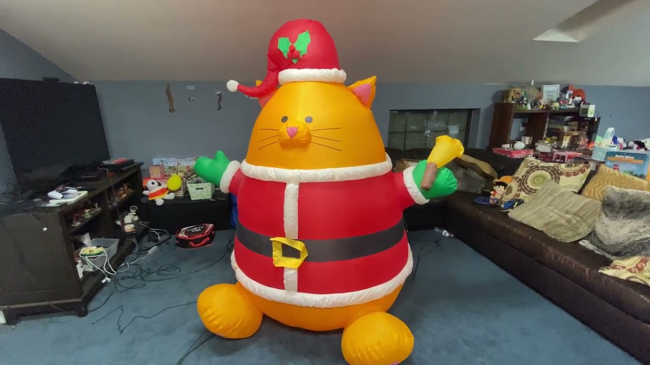 RARE Gemmy 2009 6ft. tall Chubby tabby cat Airblown inflatable review