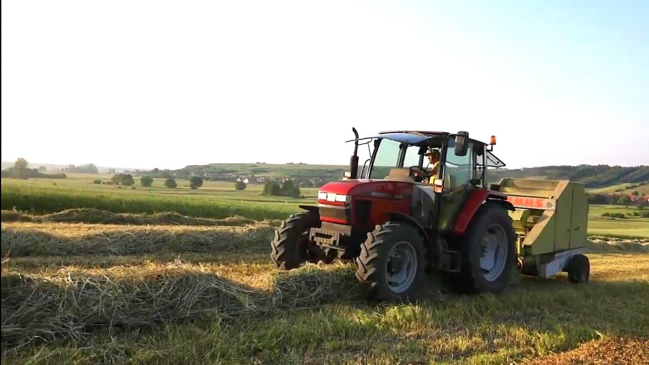Belowanie lucerny 1 pokos 2019( case cx80, claas rollant 44)