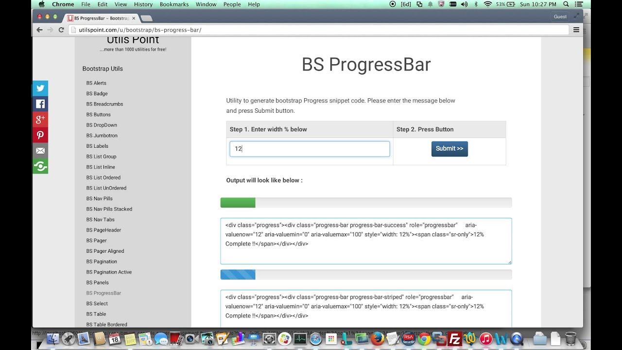 Bootstrap Progressbar