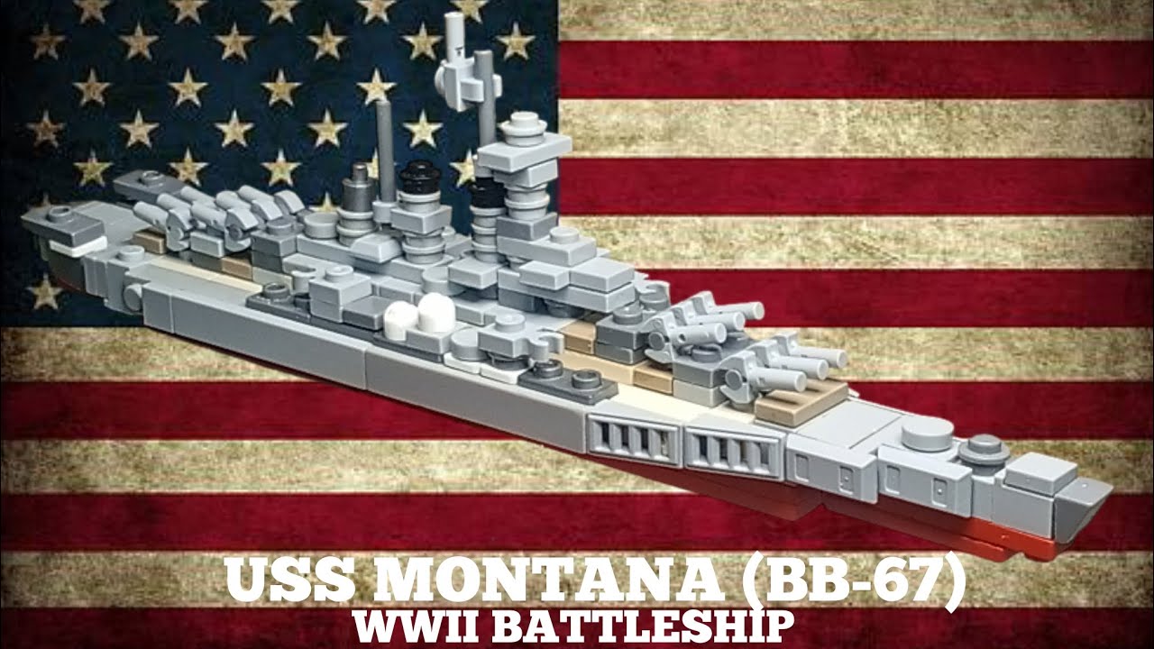 LEGO USS Montana Battleship Tutorial MOC