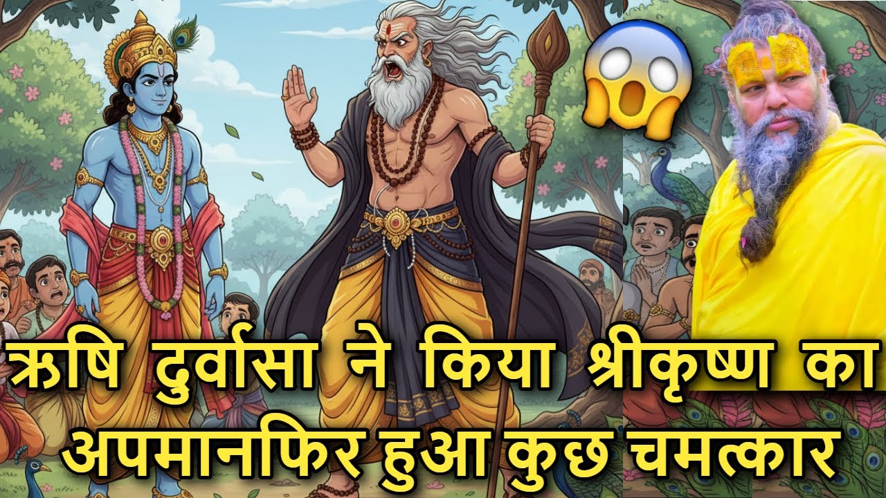 ⚡😲 Durvasa Ji Ne Kiya Shri Krishna Ka Apmaan&hellip; ✨ Phir Hua Aisa Chamatkar 🙏🌸