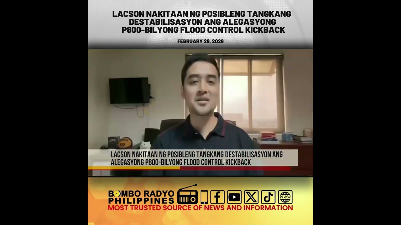 Lacson, nakikitaan ng posibleng tangkang destabilisasyon ang alegasyon sa 800B floodcontrol kickback